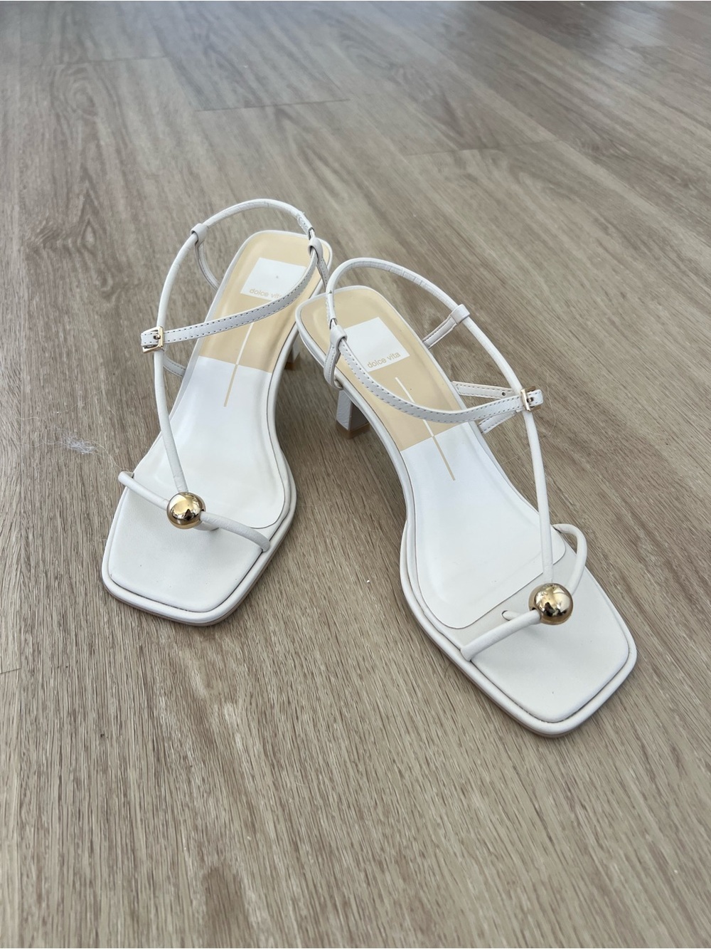 NWOB - Dolce Vita Mylee Heeled Sandal (Cream/White) - Size 7.5